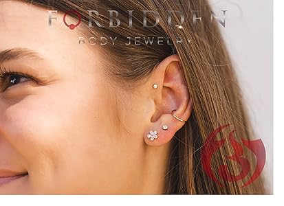専用 ピアス Amazon | Forbidden Body Jewelry 16g 6-8mm 内部ねじ